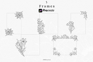 Procreate Flower Stamps Pack