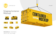 Shipping Container Mockup Set, a Cups & Container Mockup by Country4k (Thumbnail 1 of 4)