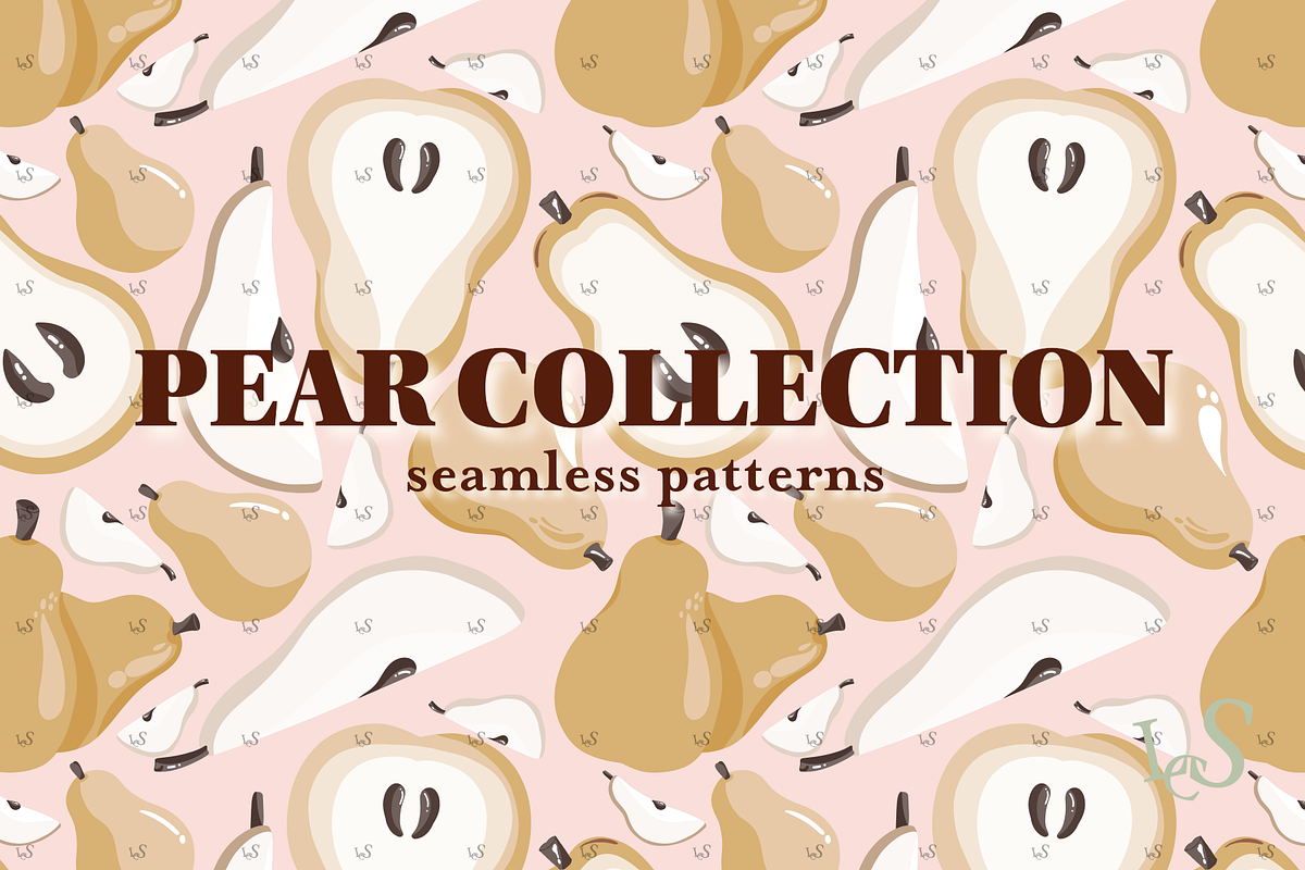 Botanical Boho Pear Seamless Pattern, a Pattern Graphic by Little Creative Scribbles (Photo 1 of 8)