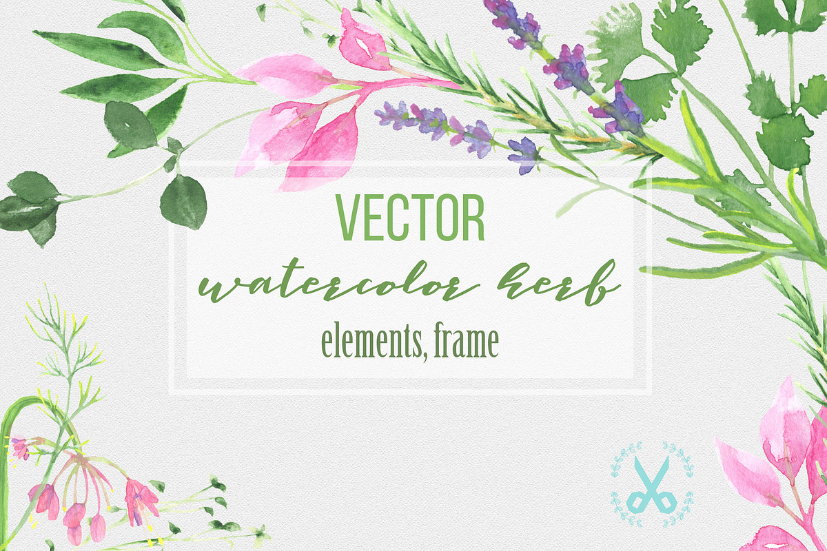Watercolor Herbs, a Food Illustration by Paperon Design (Photo 1 of 3)