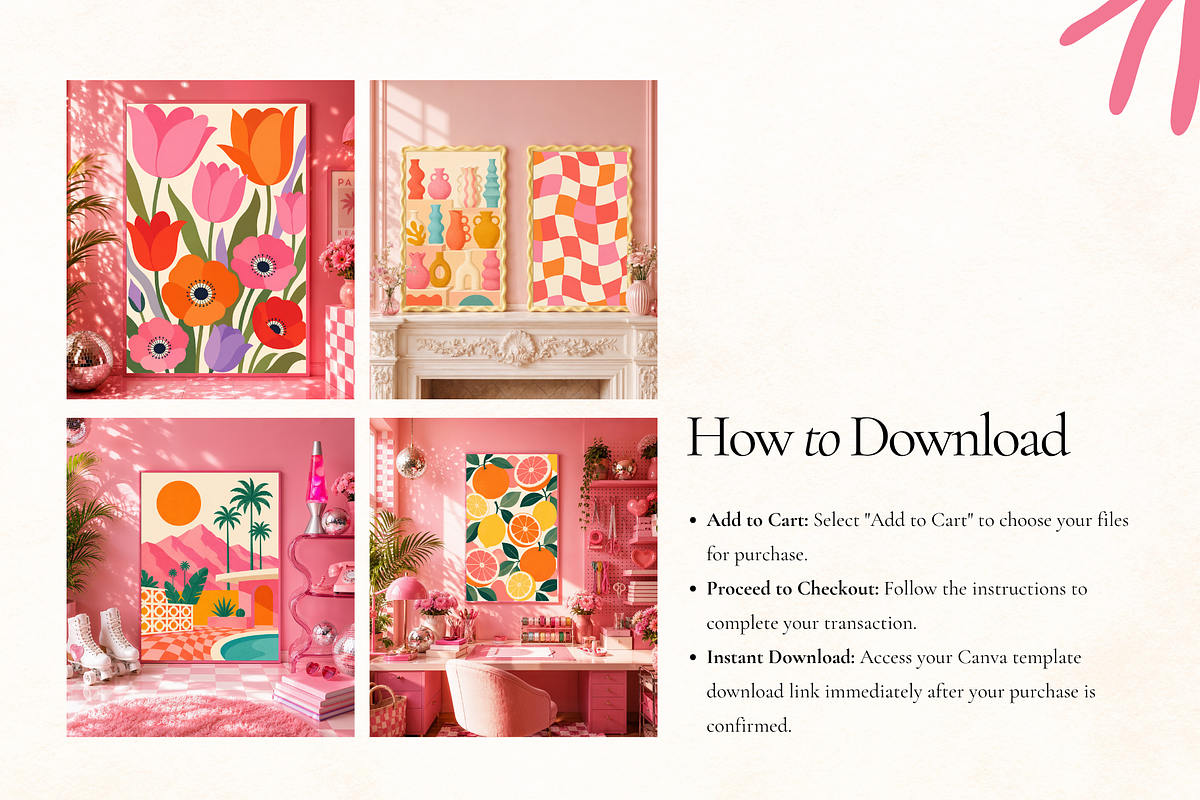 50 Girly Pink Retro Frame Mockups, a Household Mockup by Matisse Studio (Photo 10 of 10)