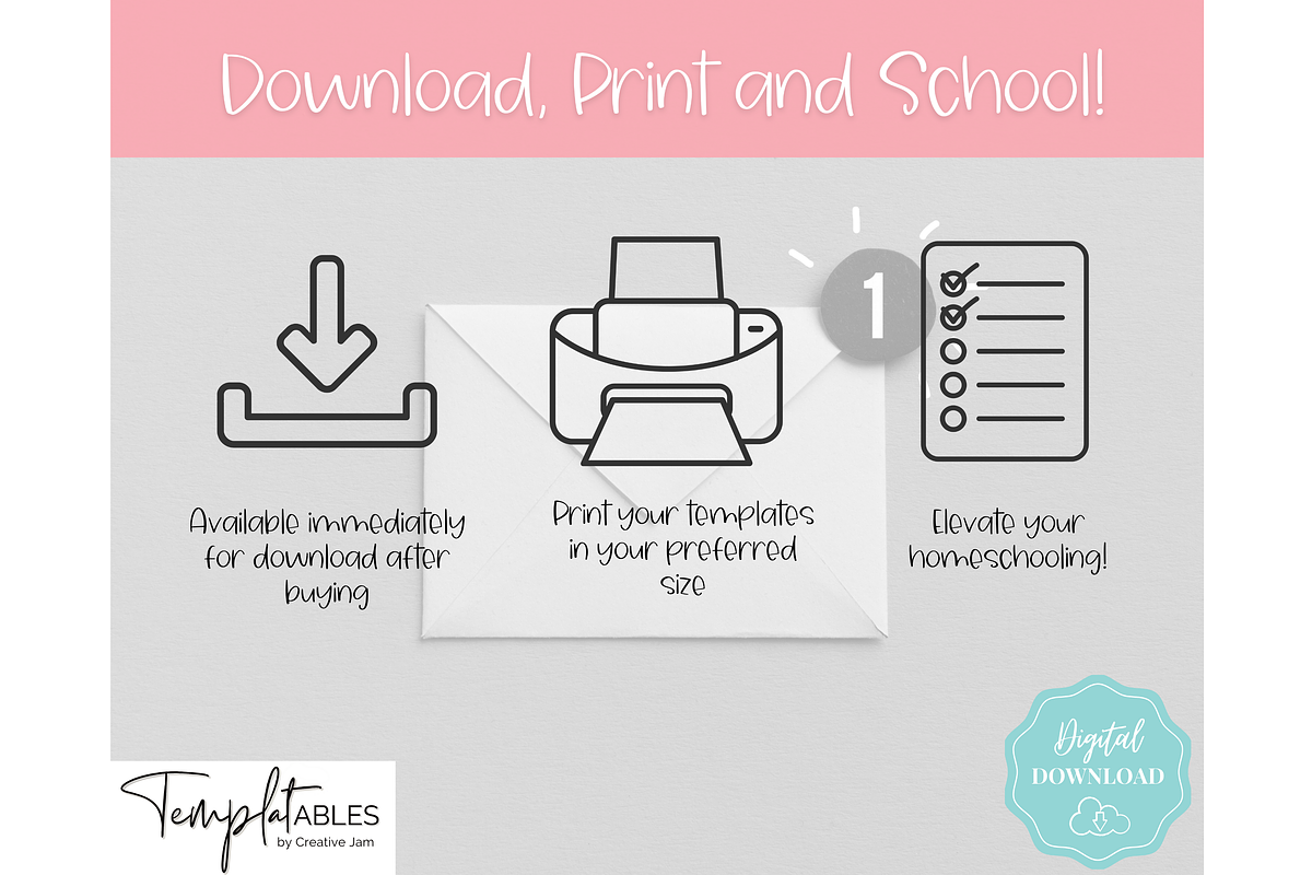 Homeschool Planner Printable - 50 pg, a Templates & Theme by Templatables (Photo 10 of 11)