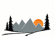 12 Pine Forest & Mountain Scenes, an Illustration by BIPLOB EXPERT (Thumbnail 7 of 12)