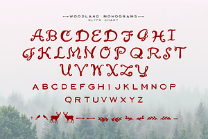 Woodland Monograms Font