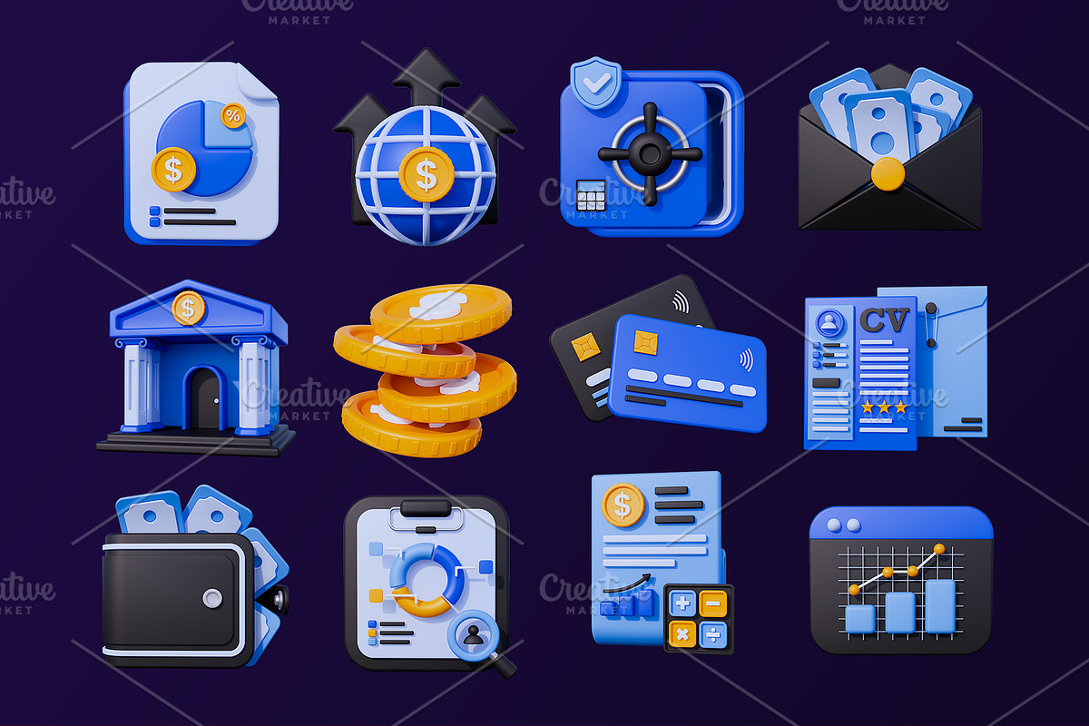 Accounting 3D Icon Pack, an Object 3D Model by deviapuspitasari2 (Photo 3 of 3)