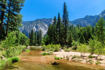 Landscape in Mountains Valley
