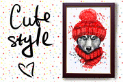Digital watercolor cute husky, an Animal Illustration by art_mouse (Thumbnail 3 of 6)