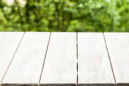 A rustic wooden bench, an Abstract Photo by oksix
