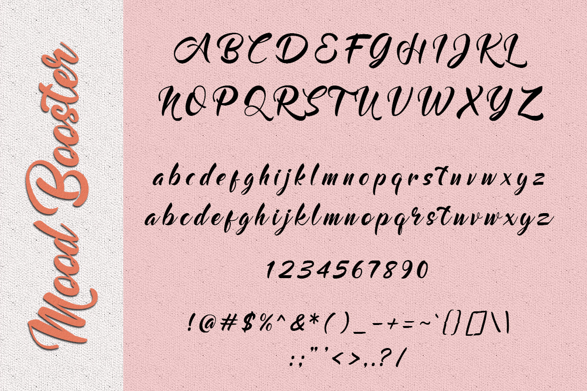 Mood Booster Font preview 5