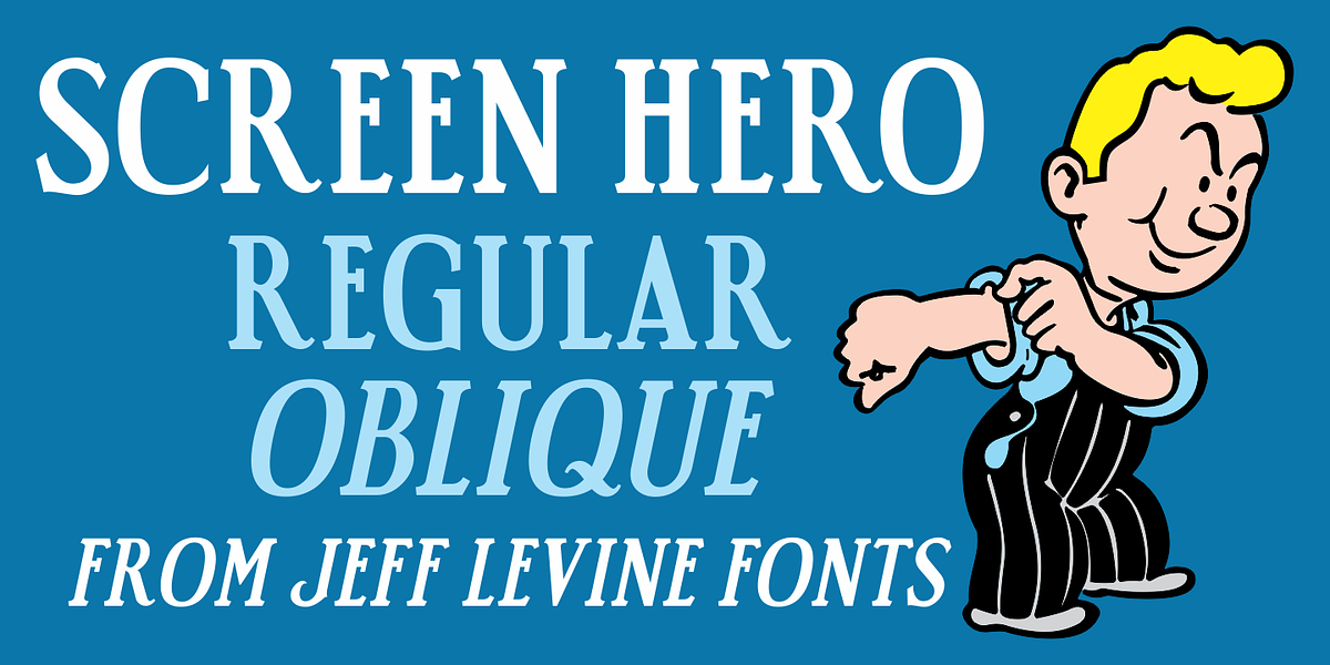 Screen Hero JNL, a Serif Font by Jeff Levine Fonts (Photo 1 of 5)