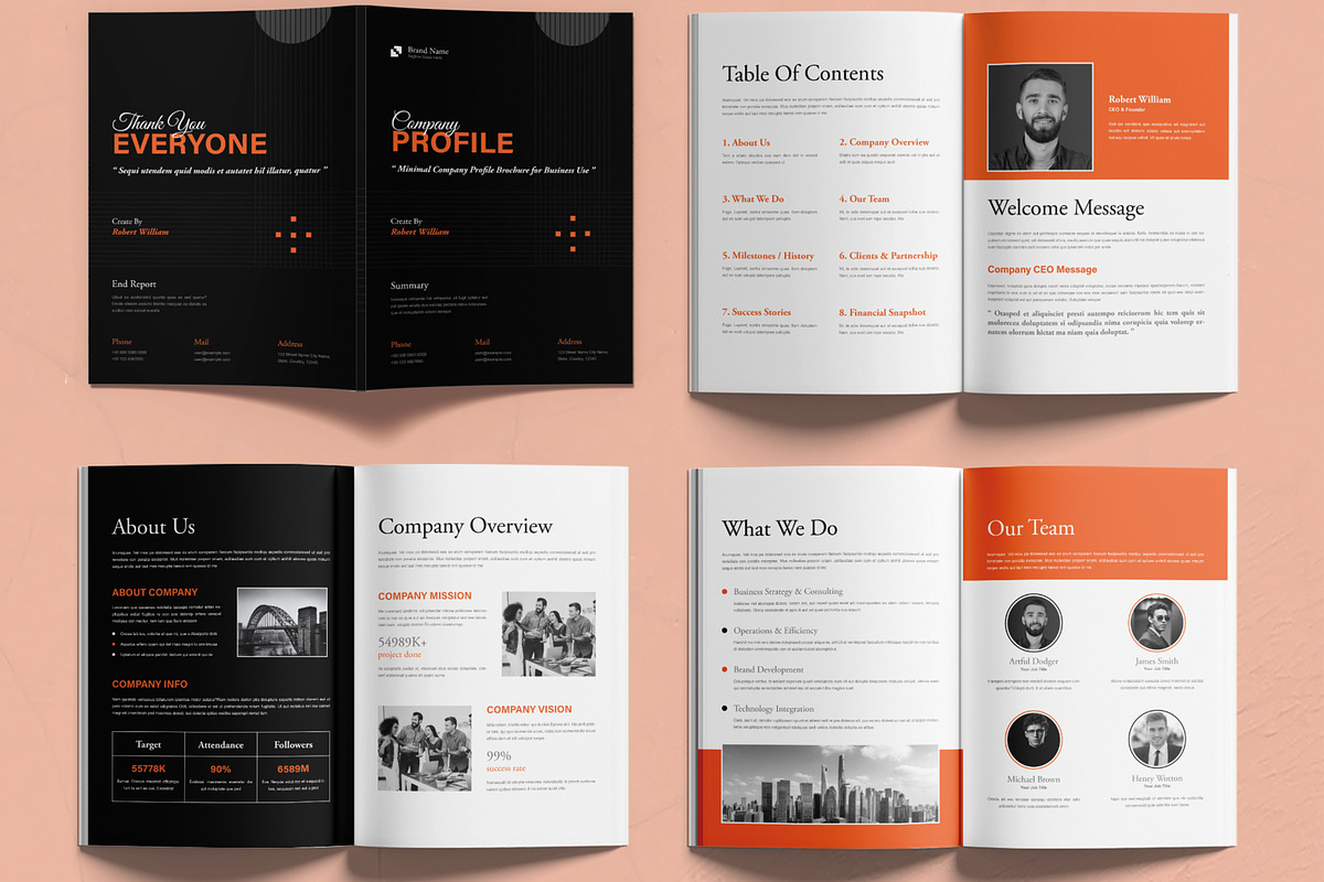 New Black And White Company Profile, a Brochure Template by MightyDesign (Photo 2 of 6)