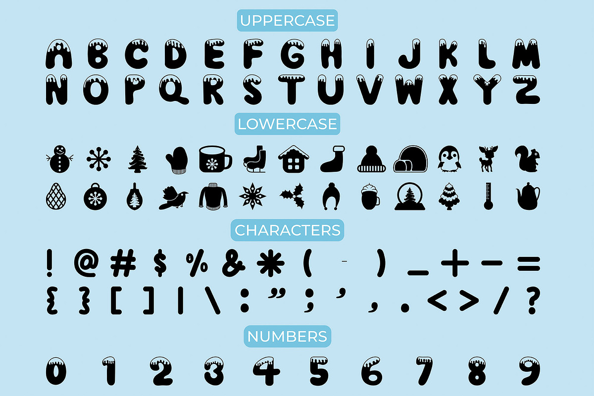 Snowmie - A Cute Winter Display Font, a Font by CraftlabSVG (Photo 2 of 7)