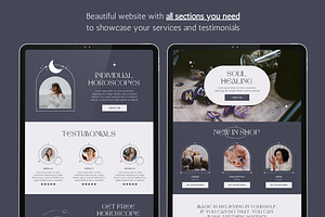 Spiritual Canva Website Template