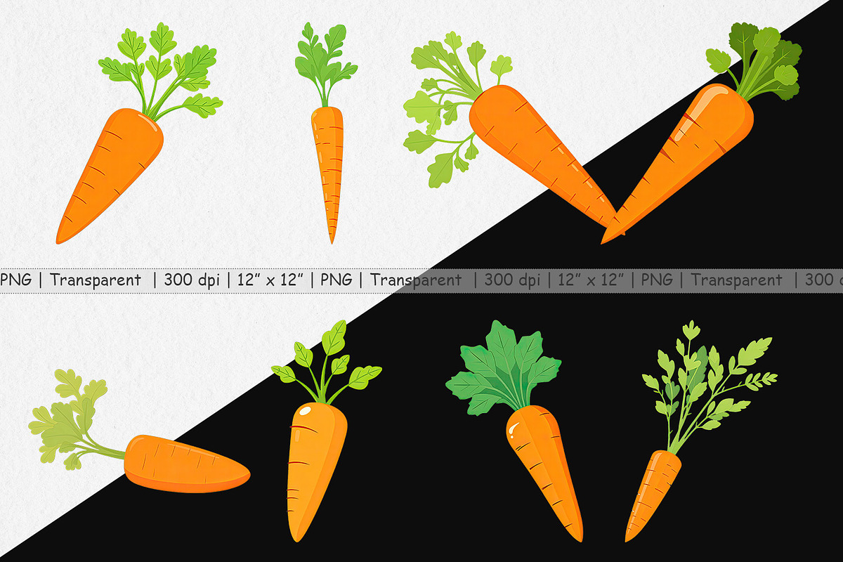 Carrot Clipart, a Graphic by Artnoy (Photo 2 of 5)