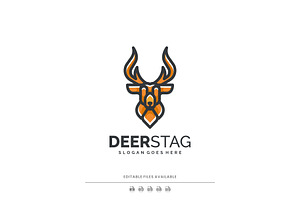 Mascot Deer Logo Design, a Branding & Logo Template by Artnivora.Std
