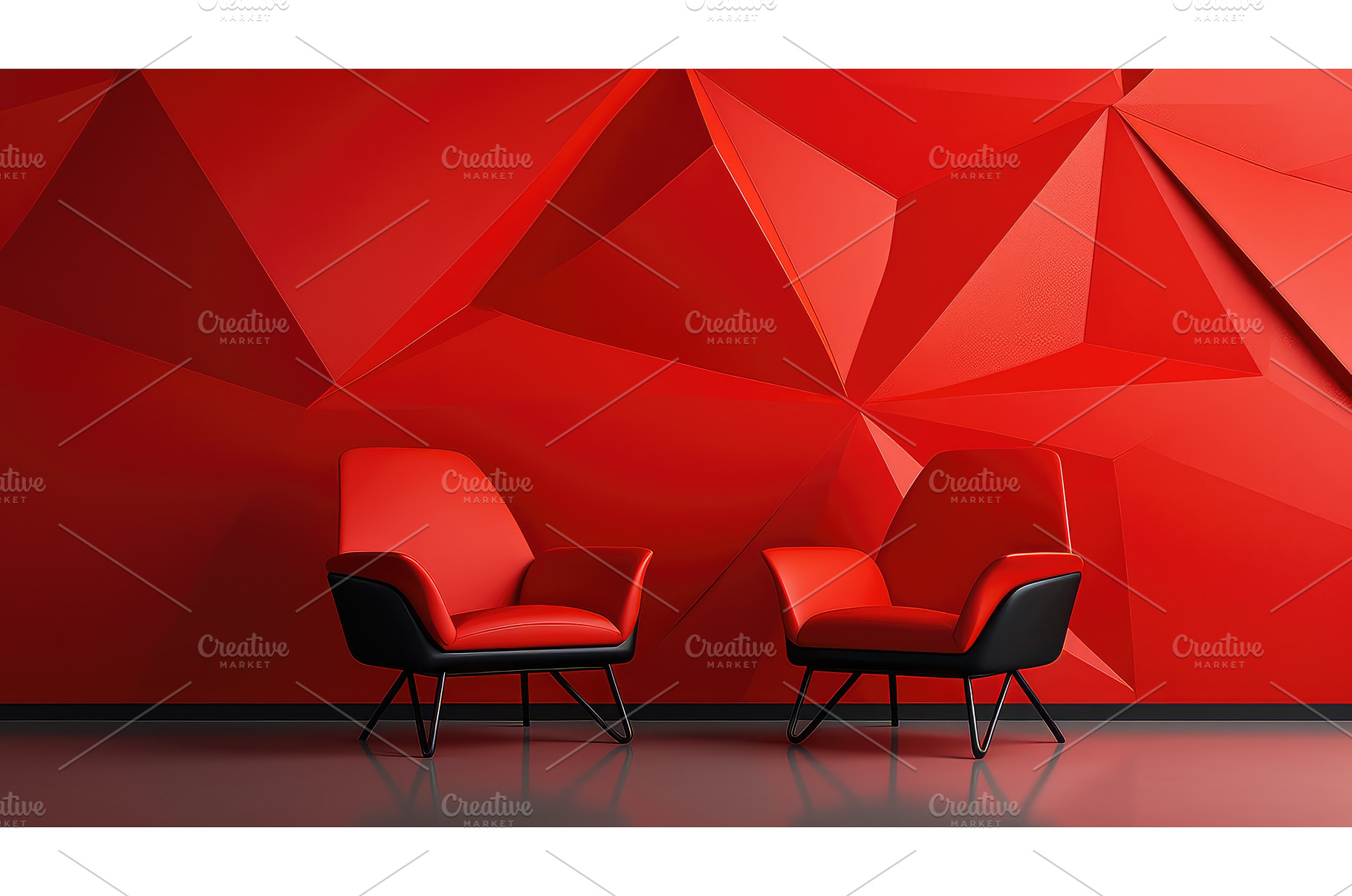 vibrant modern red background ai, an Abstract Photo by pikepicture