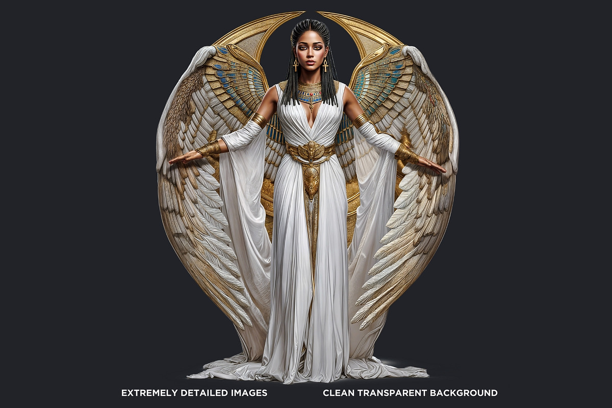 Isis Egyptian goddess clipart set, a Person Illustration by ThatsDesignArt (Photo 3 of 10)