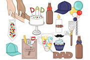 Fathers Day Clipart | Dad Planner, an Object Illustration by GlamArtZhanna (Thumbnail 2 of 3)