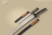 Katana and Wakizashi, an Object 3D Model by Tartino 3D models (Thumbnail 1 of 7)