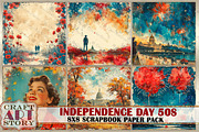 Retro Independence Day 50s journal, a Person Illustration by CraftArtStory (Thumbnail 6 of 7)