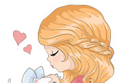 set with 32 cartoon girls-cute girls, an Animal Illustration by StudioLondon (Thumbnail 33 of 33)