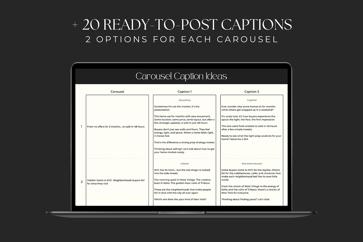 Real Estate Carousels and Captions for Instagram preview 8