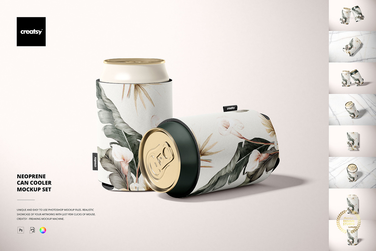 Neoprene Can Cooler Mockup Set, a Cups & Container Mockup by creatsy5 (Photo 1 of 15)
