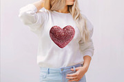 Diamond Glitter Valentine Heart PNG, an Illustration by SVGArt (Thumbnail 5 of 8)