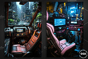 Cyberpunk Vehicle Interior Poster, a Background Graphic by Other Side Art (Thumbnail 3 of 5)