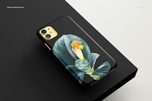 IPhone 11 Matte Snap Case Mockup Set