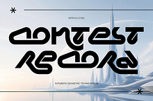 Contest Record - Futuristic Font