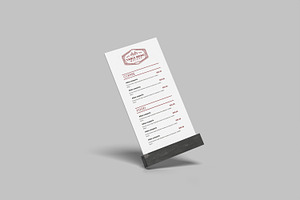 Clean Table Tent Menu Mockup