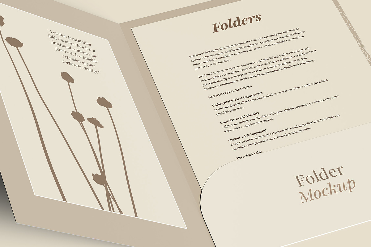Folder Mockup - 12 Views, a Packaging Mockup by Illusiongraphic (Photo 22 of 28)