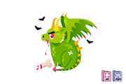 Cheeky Baby Dragon, an Animal Illustration by MISS CHATZ (Thumbnail 2 of 3)