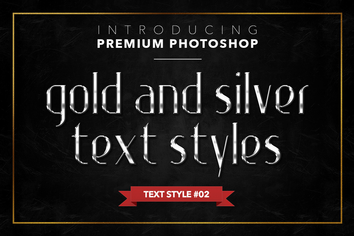 Gold & Silver #1 - 20 Text Styles, a Layer Style Add-On by Jonas Stensgaard (Photo 3 of 23)