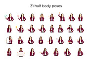 Business Woman Character Pack, a Person Illustration by Volha Hlinskaya (Thumbnail 11 of 11)
