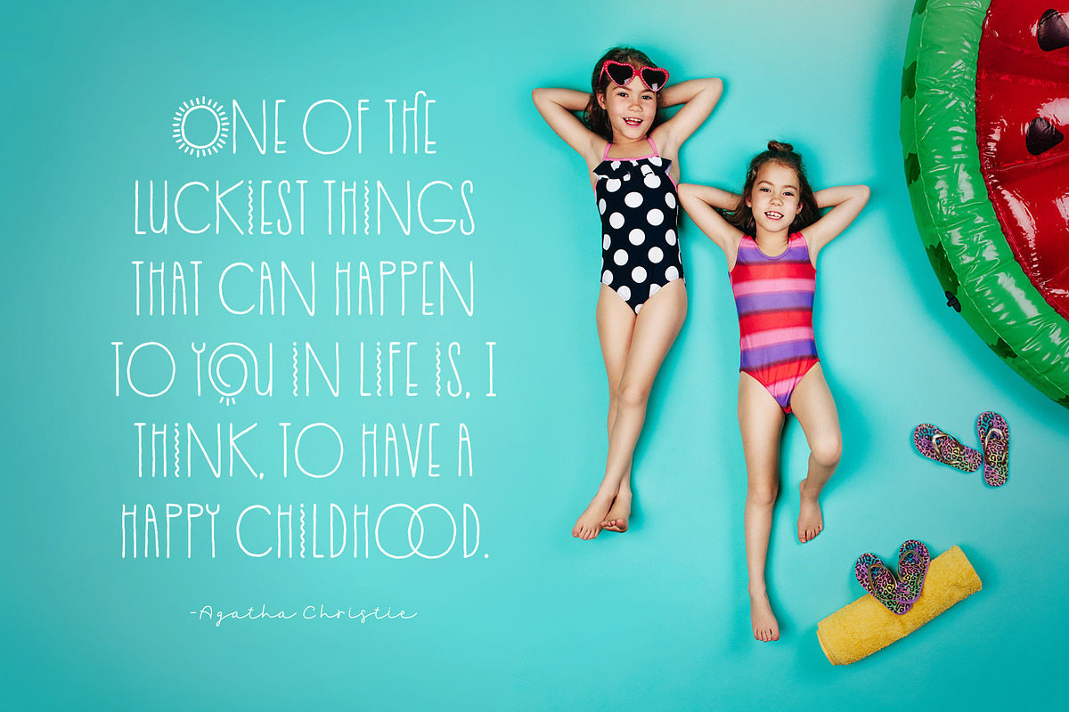 Pooling Around Font, a Sans Serif Font by Denise Chandler (Photo 5 of 7)