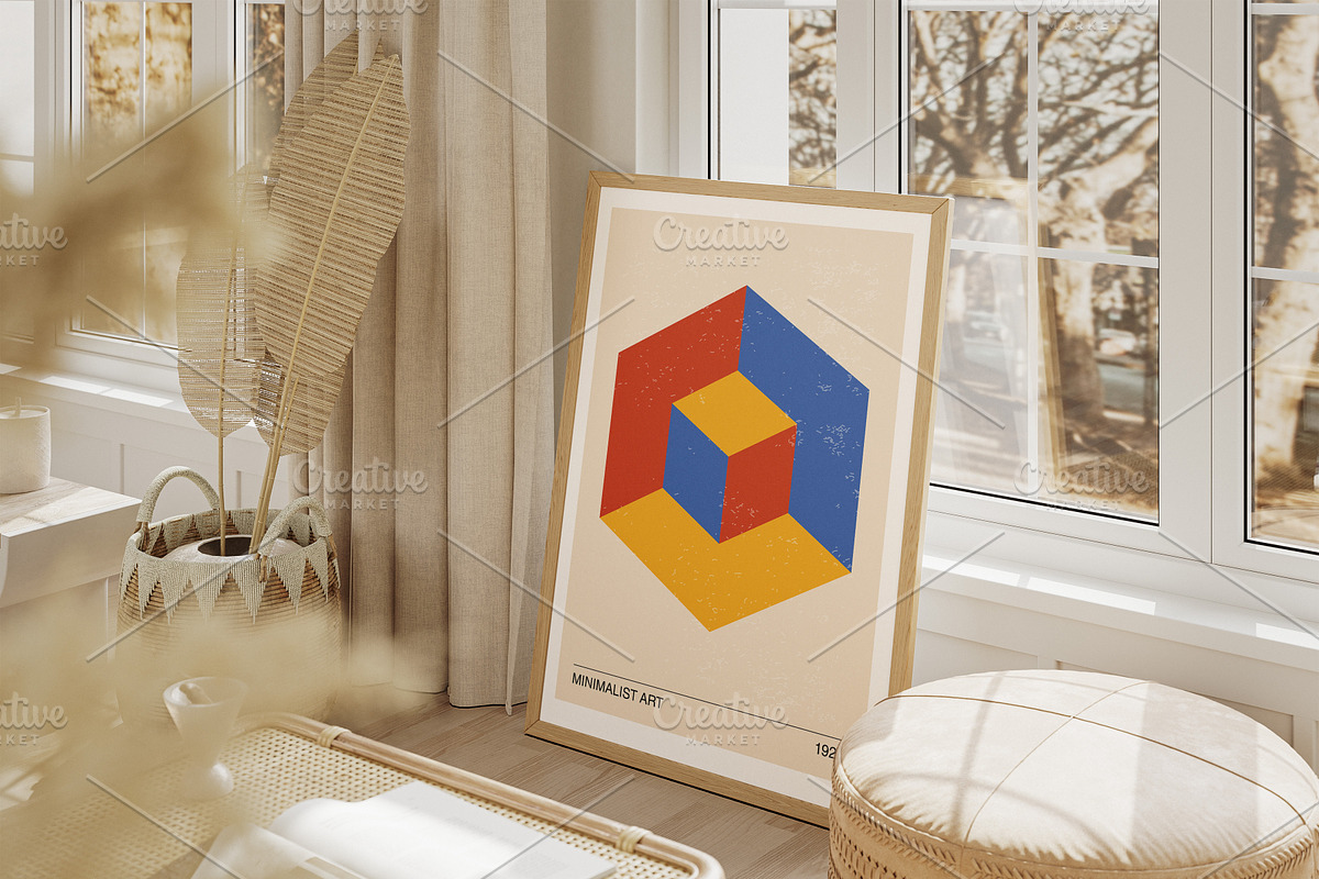 3D Geometry Printable Wall Art Set, a Background Graphic by C Design Studio (Photo 8 of 28)