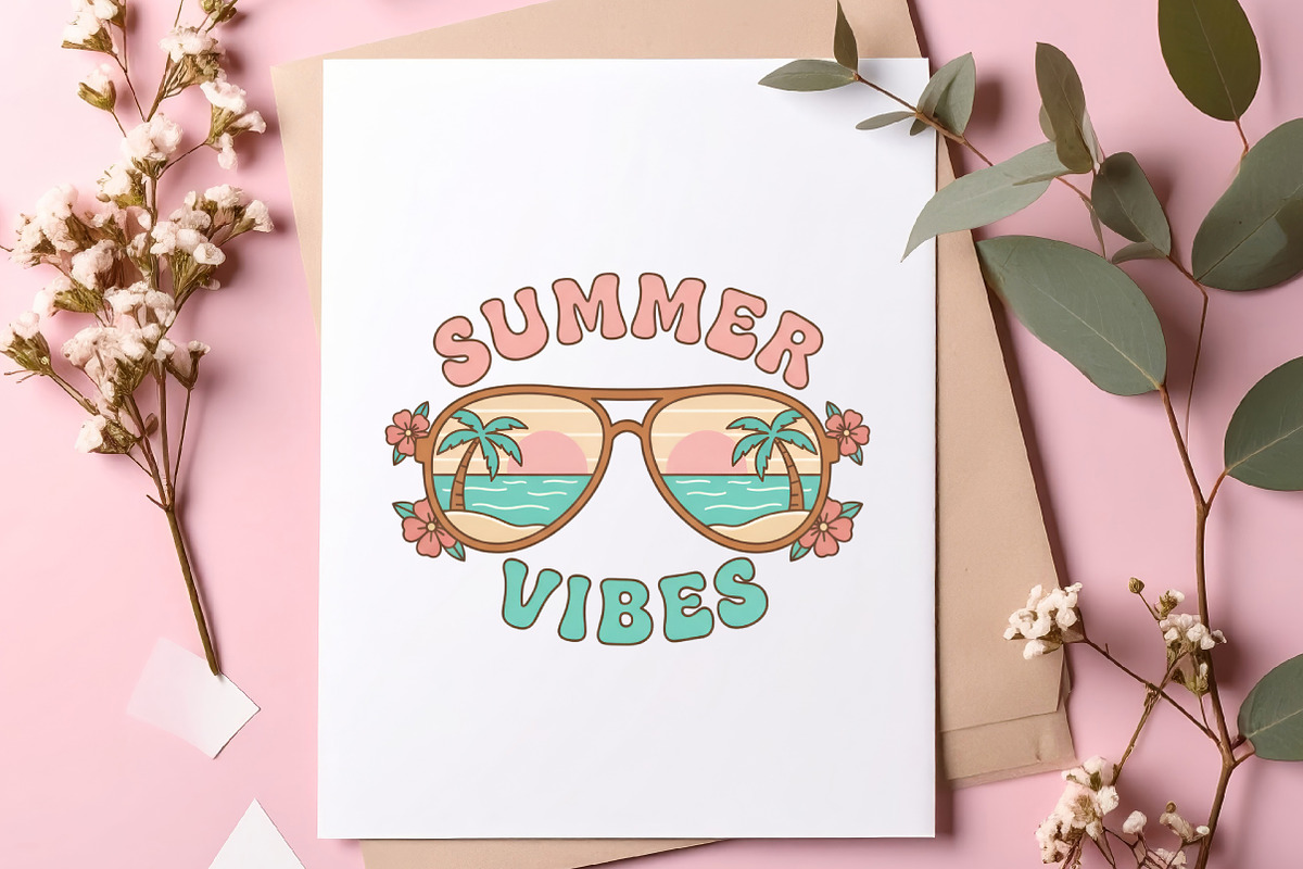Vintage Beach Summer Sublimation, an Illustration by SinaCreation (Photo 8 of 11)