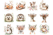 Spring Woodland Critter Clipart, an Illustration by Design Market (Thumbnail 2 of 4)