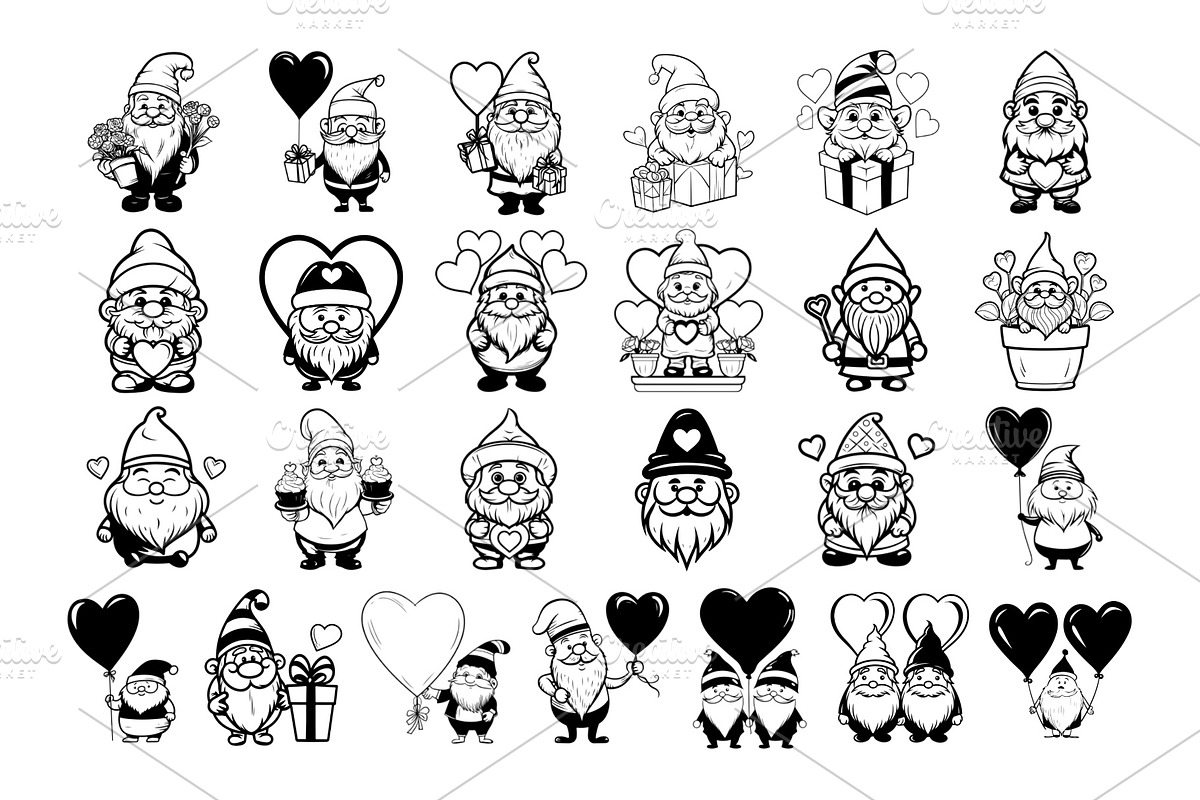 50 Valentine Gnome Procreate Stamps, a Brush Add-On by Procreate Sale (Photo 4 of 6)