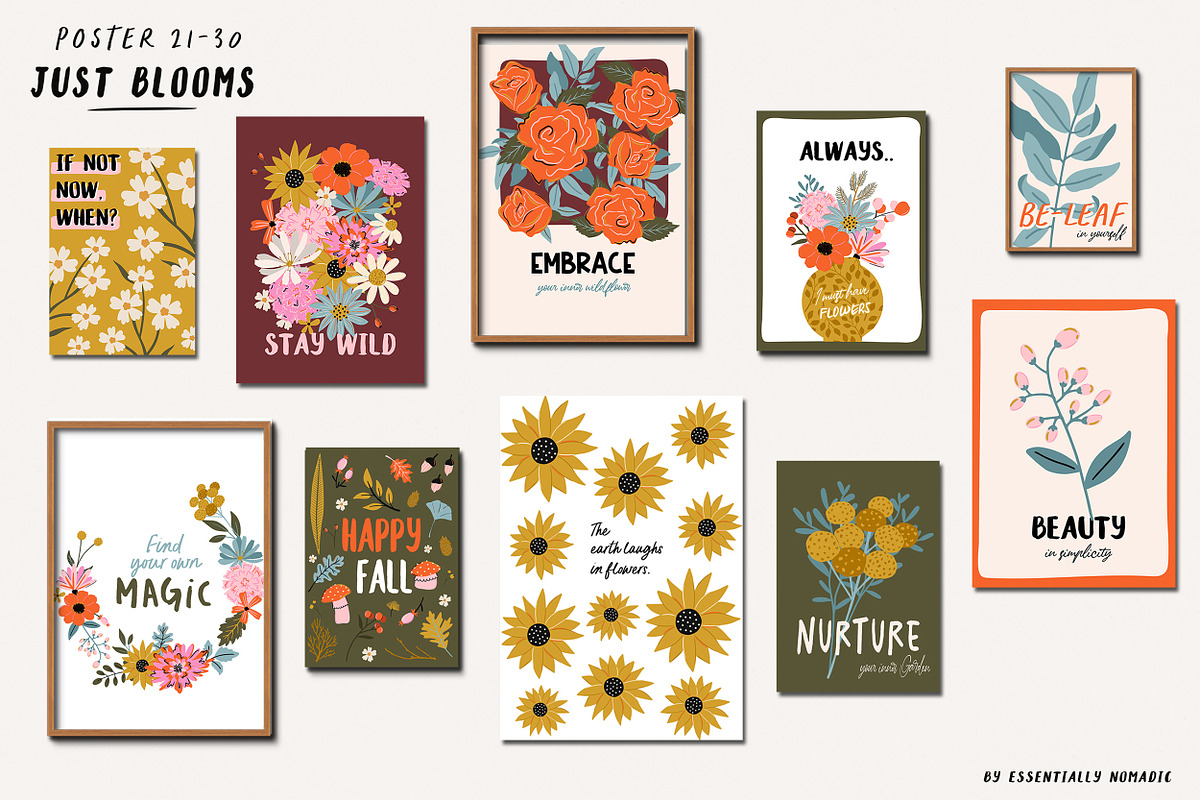 Just Blooms-Autumn Poster & Pattern, an Object Graphic by Essentially Nomadic (Photo 6 of 14)