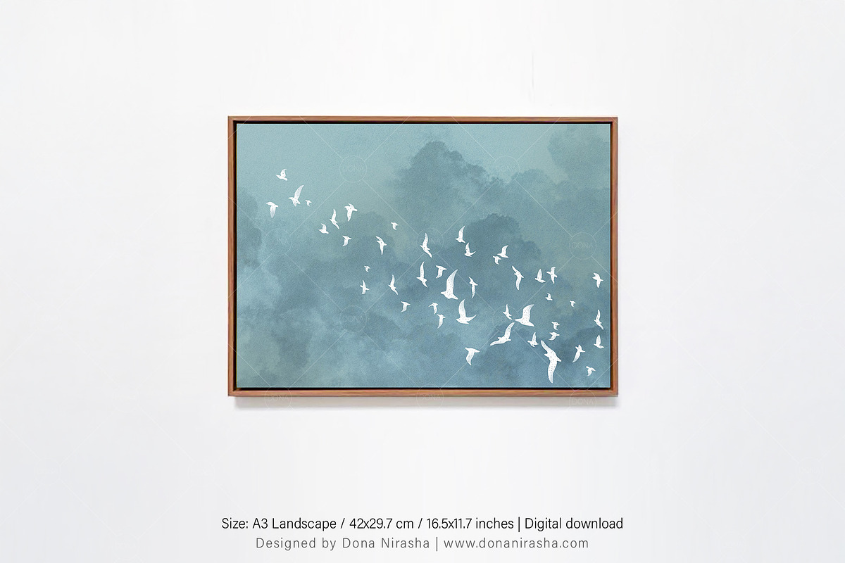 Wings of Serenity Printable Wall Art, a Decorative Illustration by BloomToLife By Dona (Photo 4 of 6)