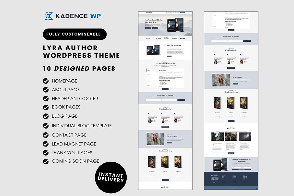Author Website Template WordPress preview 3