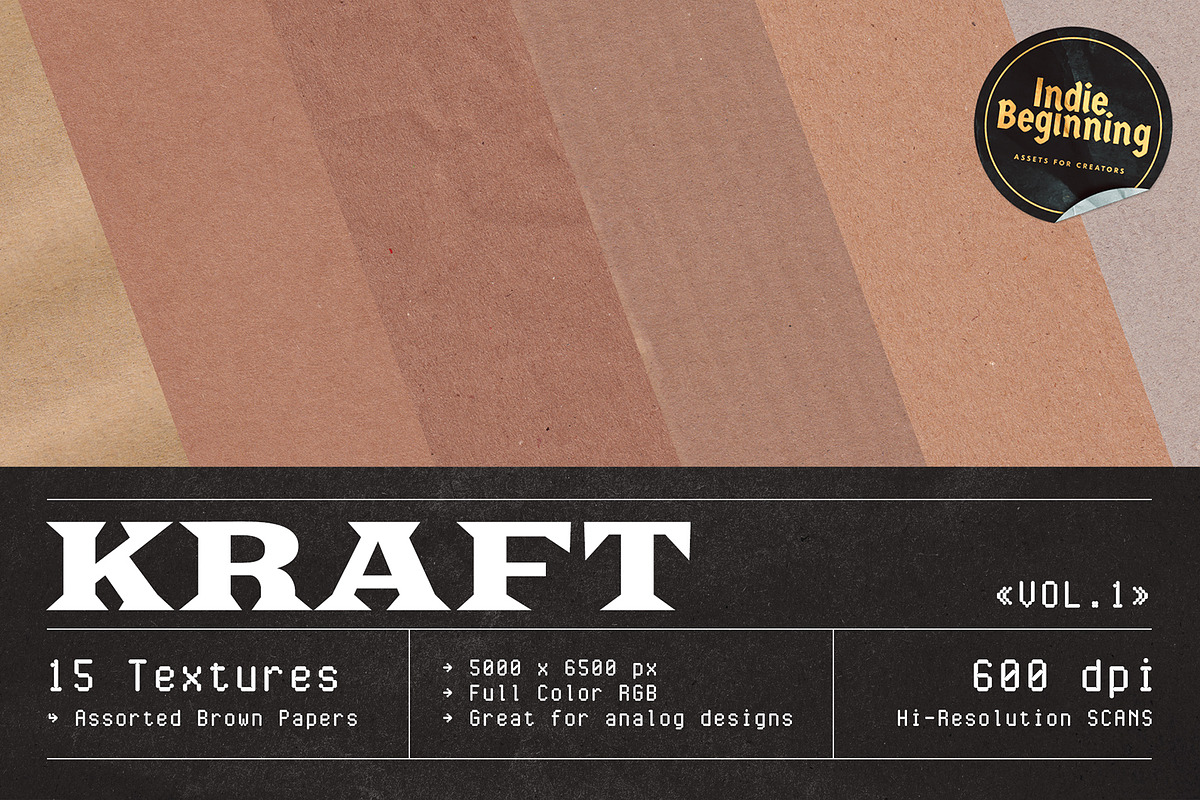 Premium Brown Paper Textures, a Texture Graphic by Indie Beginning (Photo 1 of 5)
