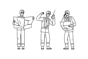 safety foreman working vector, an Illustration by pikepicture