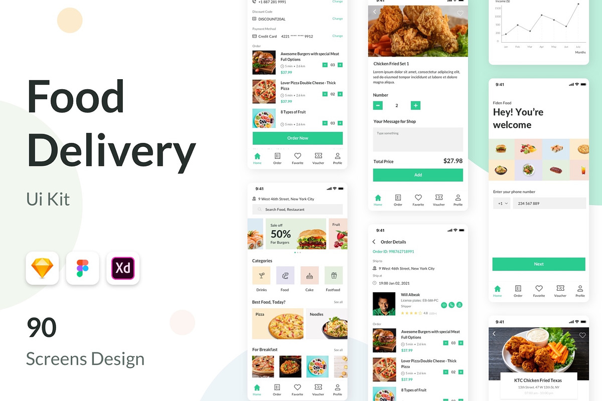 Food Order Delivery Mobile App UI Ki, an App Template by Capi Product (Photo 1 of 9)