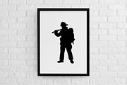Firefighter Silhouettes SVG, a Work Illustration by newminddesign (Thumbnail 2 of 3)
