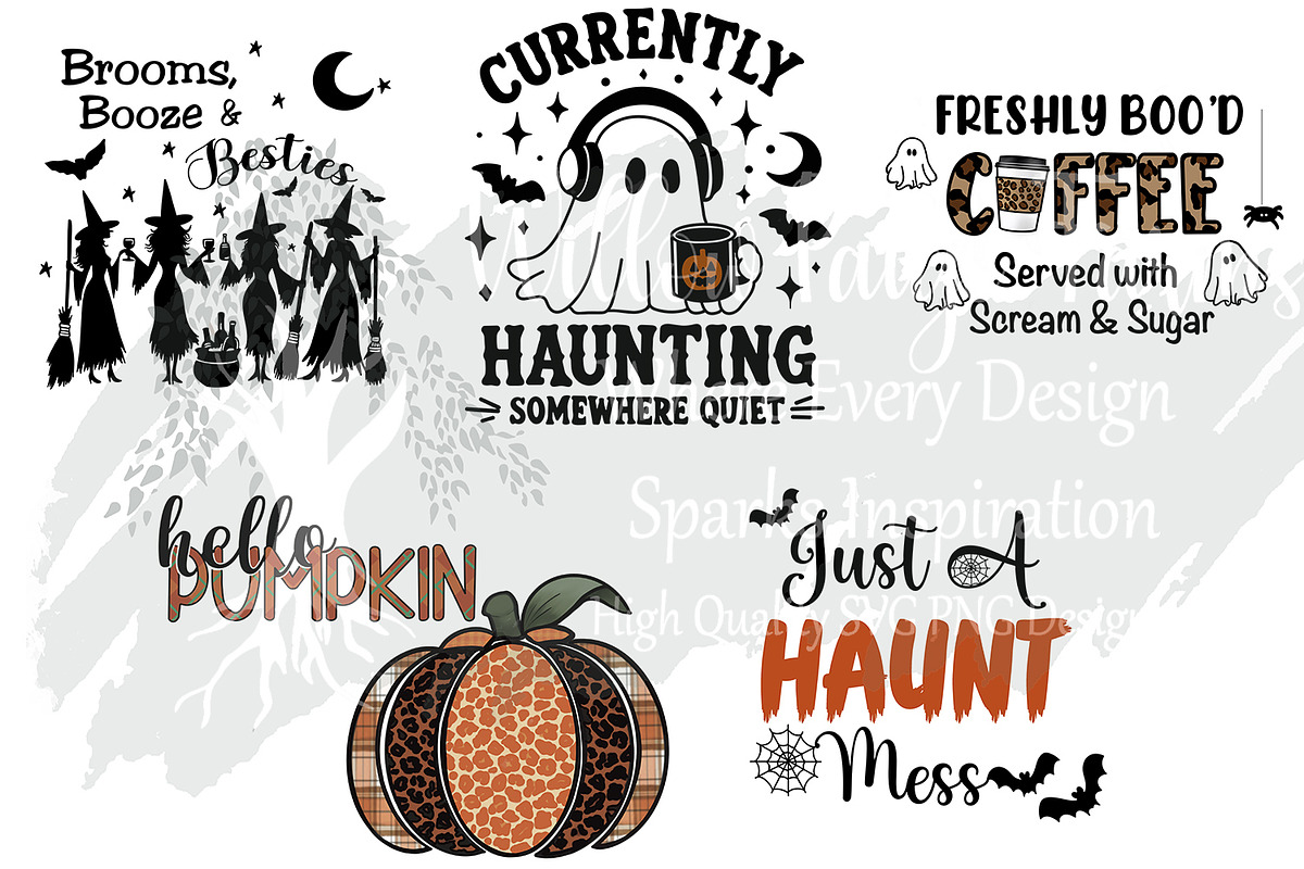 Halloween Bundle 10 HandDrawn Design, a Seasonal Illustration by Willow Paige Farms (Photo 3 of 3)