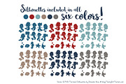 Mermaid Silhouettes in Americana, an Illustration by Amanda Ilkov (Thumbnail 3 of 3)